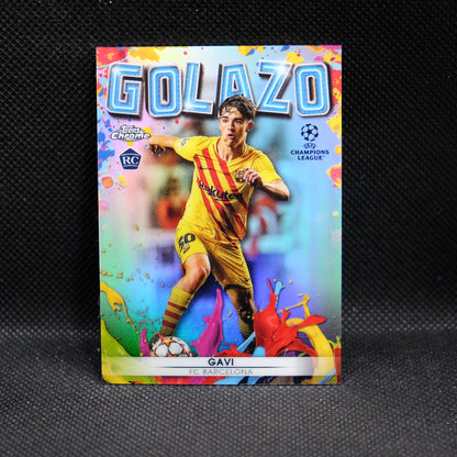 2021-22 Gavi Topps Chrome UEFA UCL Golazo Refractor RC