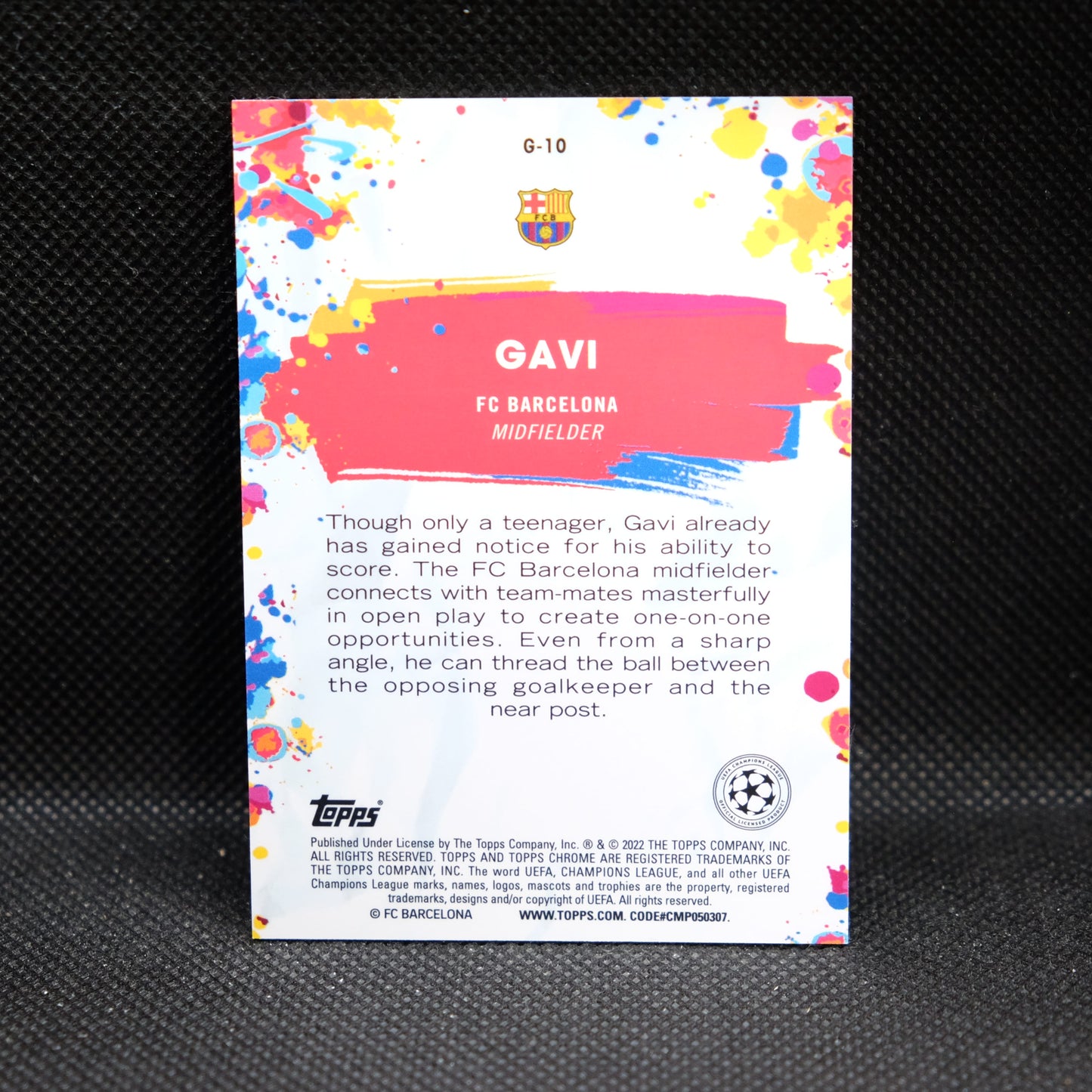 2021-22 Gavi Topps Chrome UEFA UCL Golazo Refractor RC
