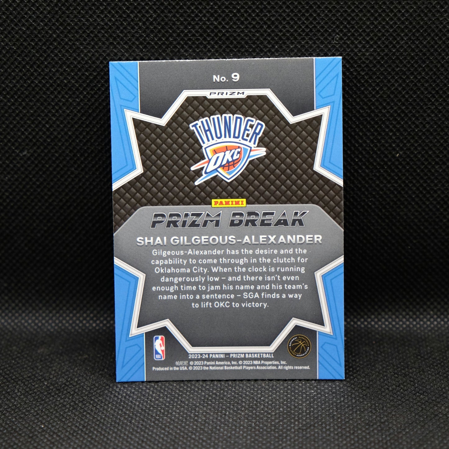 2023-24 Panini Prizm - Shai Gilgeous-Alexander Prizm Break Fast Break Prizm