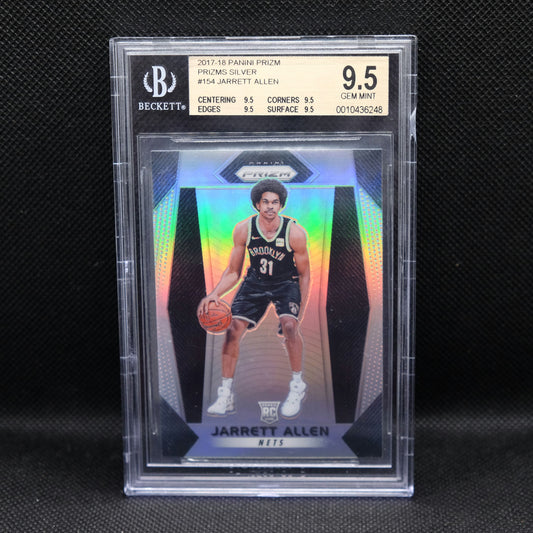 2017-18 Jarrett Allen Panini Prizm RC #154 Silver BGS 9.5 GEM MINT