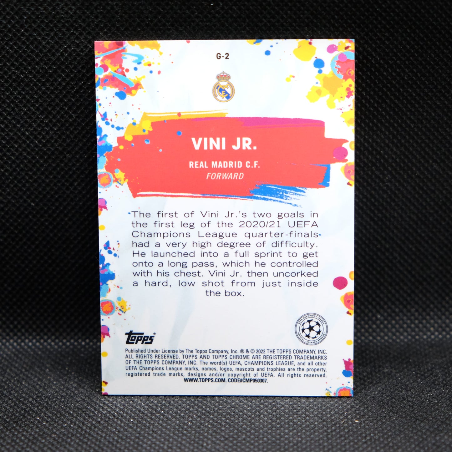 2021-22 Vini Jr. Topps Chrome UEFA UCL Golazo Refractor