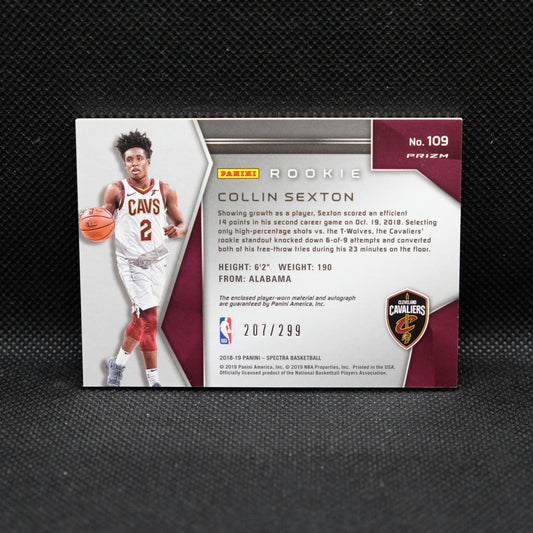 2018-19 Collin Sexton Spectra RPA /299 Silver Prizm