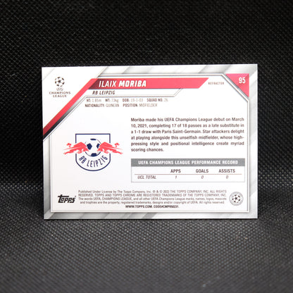 2021-22 Ilix Moriba Topps Chrome UEFA UCL #95 Refractor RC