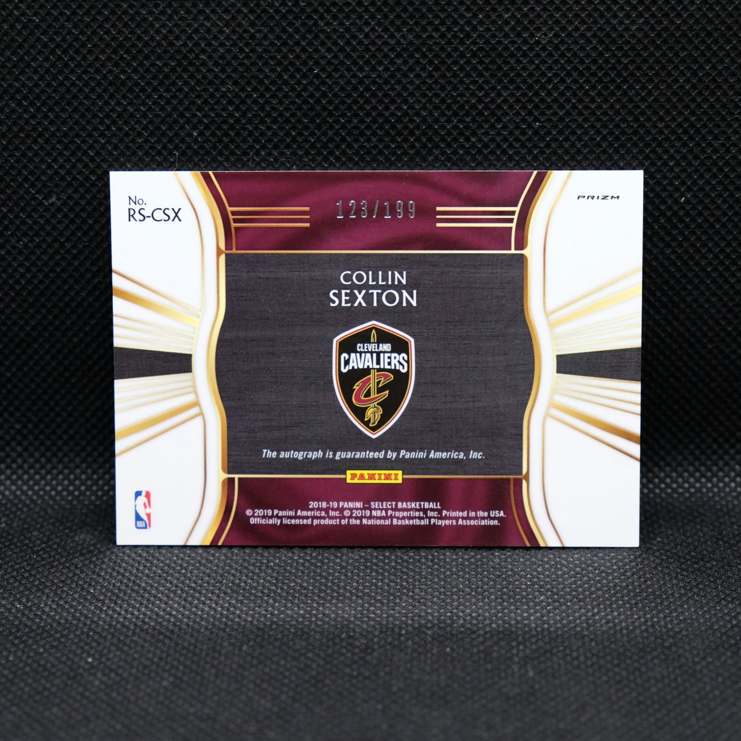 2018-19 Collin Sexton Select Rookie Signatures RS-CSX Silver Prizm Rookie Auto