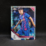 2021-22 Yusuf Demir Topps Chrome UEFA UCL #62 Speckle Refractor RC