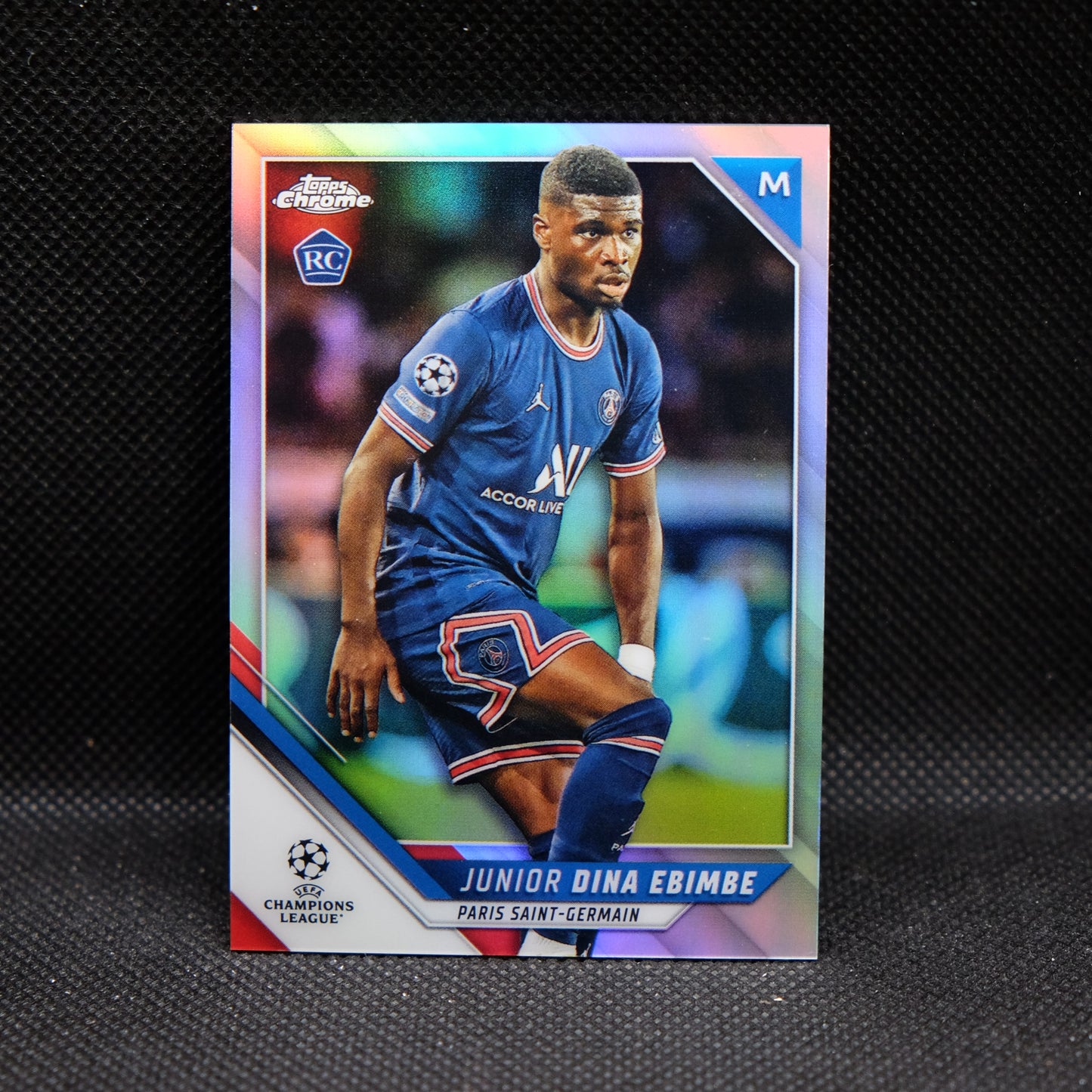 2021-22 Junior Dina Ebimbe Topps Chrome UEFA UCL #176 Refractor RC