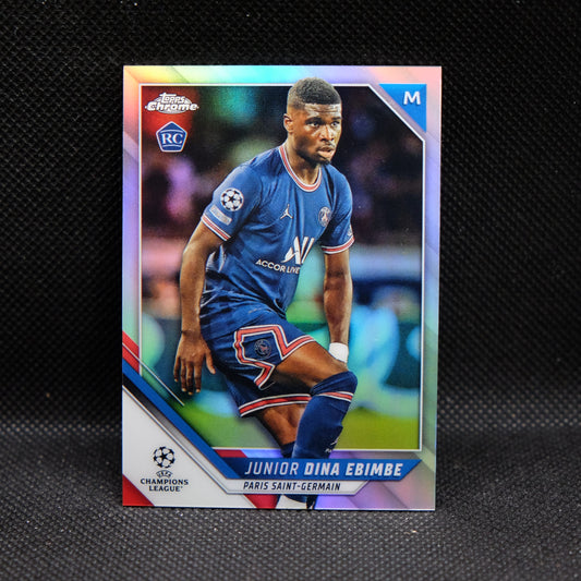 2021-22 Junior Dina Ebimbe Topps Chrome UEFA UCL #176 Refractor RC