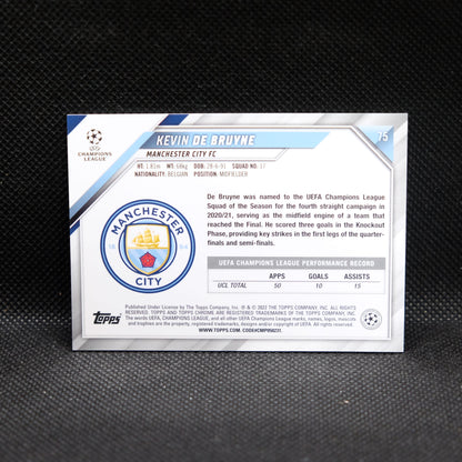 2021-22 Kevin De Bruyne Topps Chrome UEFA UCL #75 Speckle Refractor