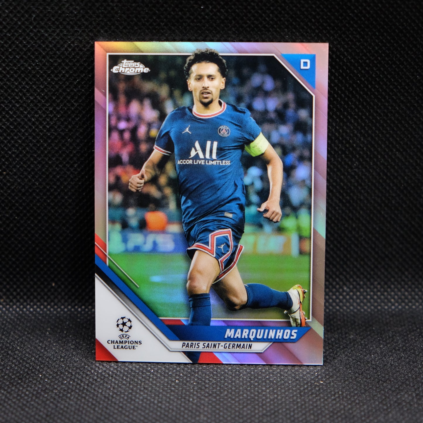 2021-22 Marquinhos Topps Chrome UEFA UCL #144 /125 Rose Gold