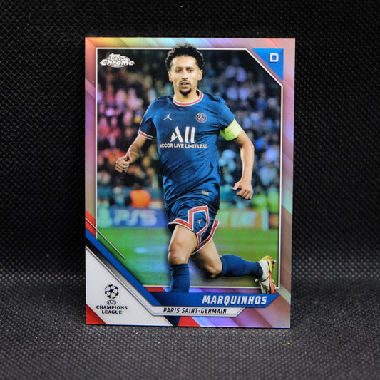 2021-22 Marquinhos Topps Chrome UEFA UCL #144 /125 Rose Gold