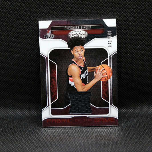 2018-19 Anfernee Simons Certified Fabric Of The Game RC /149 FG-AS