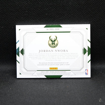 2020-21 Jordan Nwora National Treasures Rookie Jumbo Materials 18/25 RMJ-JNW