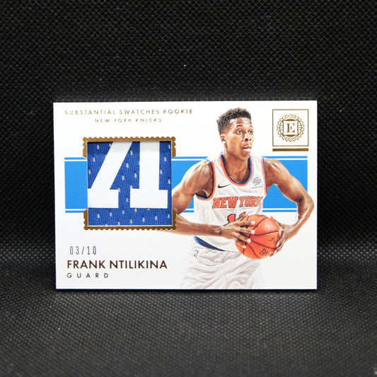 2017-18 Frank Ntilikina Encased Sensational Swatches Rookie Gold /10