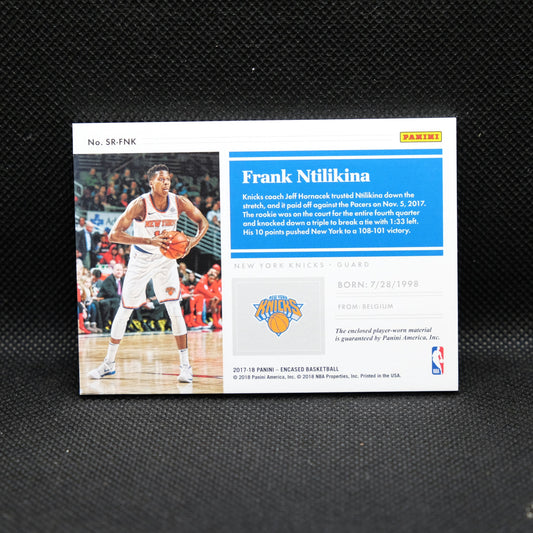 2017-18 Frank Ntilikina Encased Sensational Swatches Rookie Gold /10