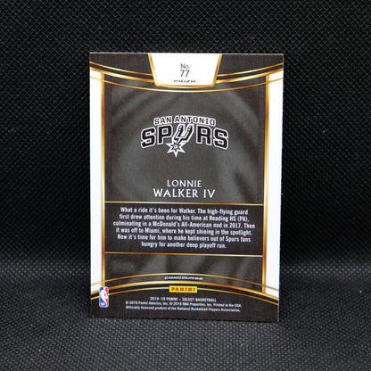 2018-19 Lonnie Walker IV Select #77 Concourse Tri Color Rookie Card