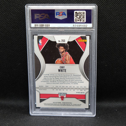 2019-20 Coby White Prizm #253 Variation Fast Break Prizm PSA 9 MINT