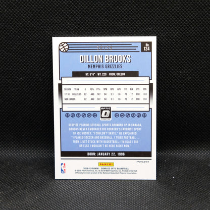 2018-19 Dillon Brooks Donruss Optic Black Velocity Prizm /39