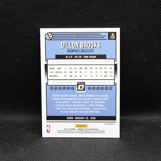2018-19 Dillon Brooks Donruss Optic Black Velocity Prizm /39