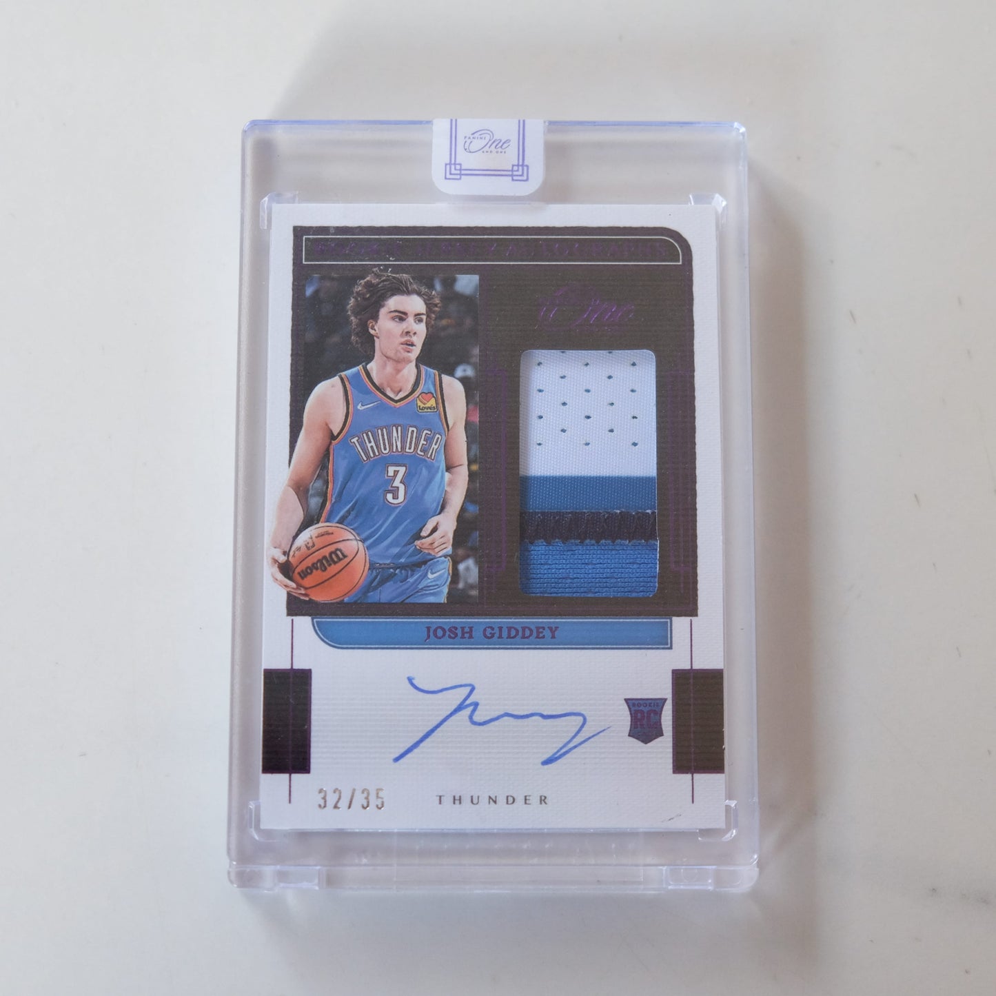 2021-22 Josh Giddey One & One Rookie Jersey Autographs RJ-JGD /35