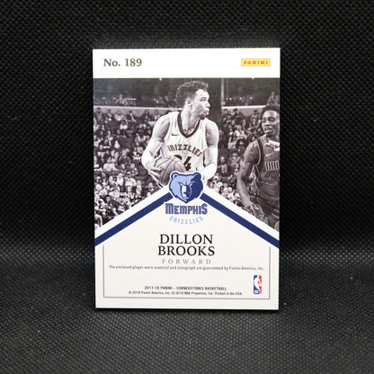 2017-18 Dillon Brooks Cornerstones Rookie Patch Auto Gold /25