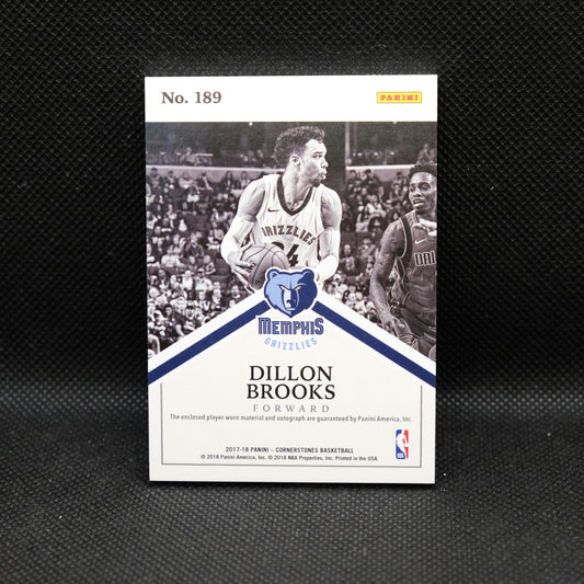 2017-18 Dillon Brooks Cornerstones Rookie Patch Auto Gold /25