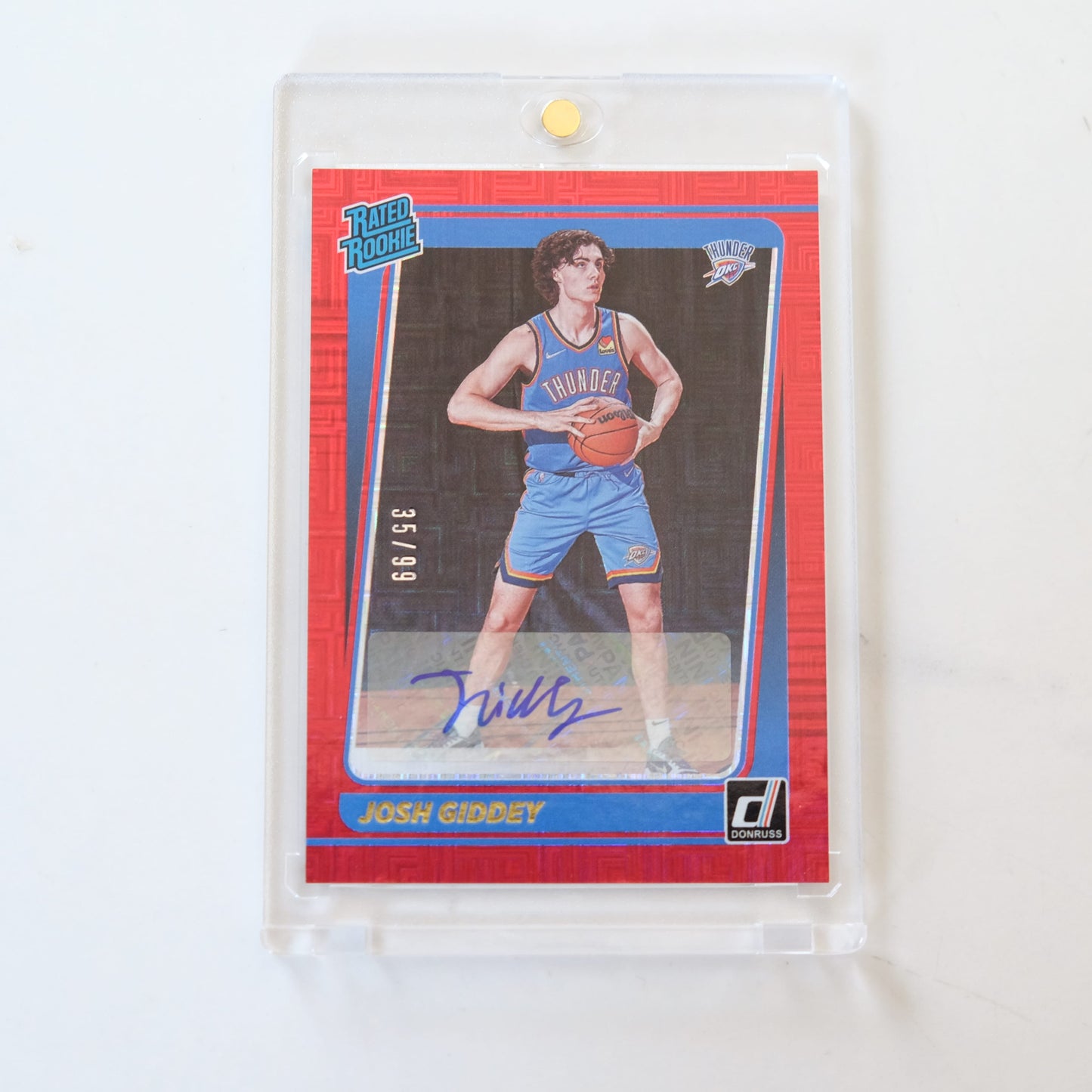 2021-22 Josh Giddey Donruss Rated Rookie Red Choice /99 Autograph