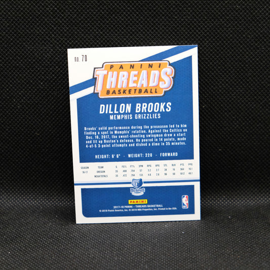 2017-18 Dillon Brooks Threads Dazzle Rookie Card /99