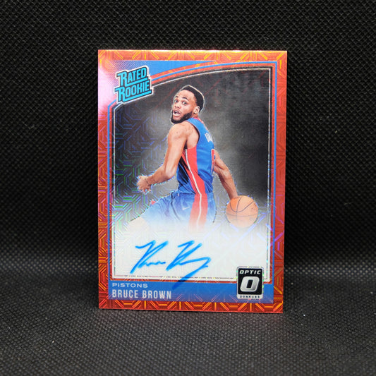 2018-19 Bruce Brown Donruss Optic Rated Rookie #161 Red Mojo Autograph