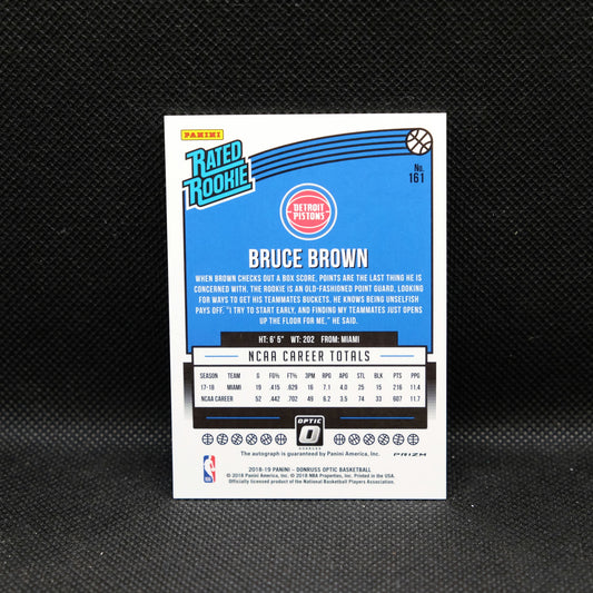 2018-19 Bruce Brown Donruss Optic Rated Rookie #161 Red Mojo Autograph