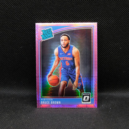 2018-19 Bruce Brown Donruss Optic Rated Rookie #161 Hyper Pink Prizm