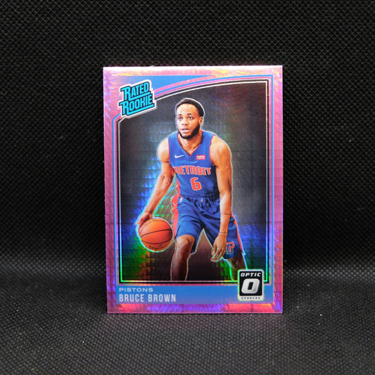2018-19 Bruce Brown Donruss Optic Rated Rookie #161 Hyper Pink Prizm