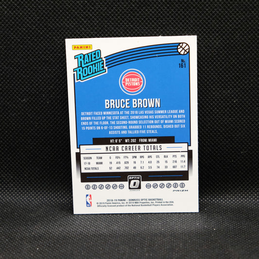 2018-19 Bruce Brown Donruss Optic Rated Rookie #161 Hyper Pink Prizm