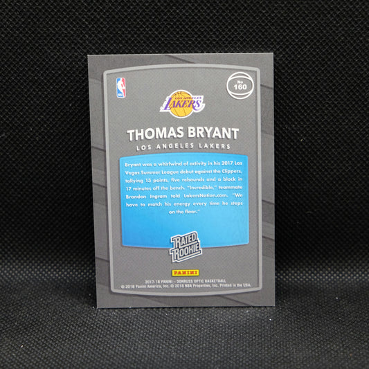 2017-18 Thomas Bryant Donruss Optic Rated Rookie #160 Shock Prizm