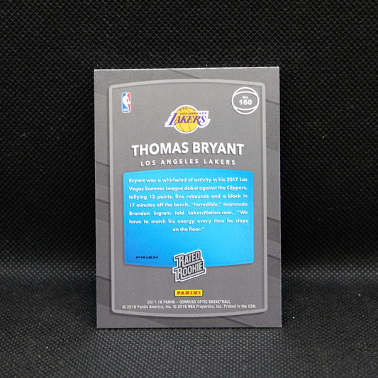 2017-18 Thomas Bryant Donruss Optic Rated Rookie Blue Hyper Prizm