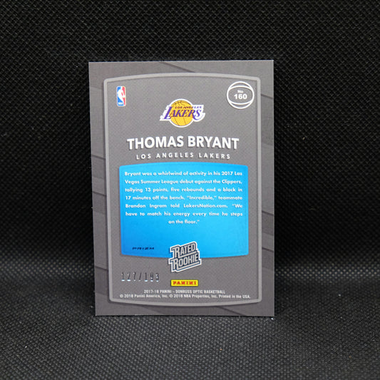 2017-18 Thomas Bryant Donruss Optic Rated Rookie Orange Fast Break Prizm /193