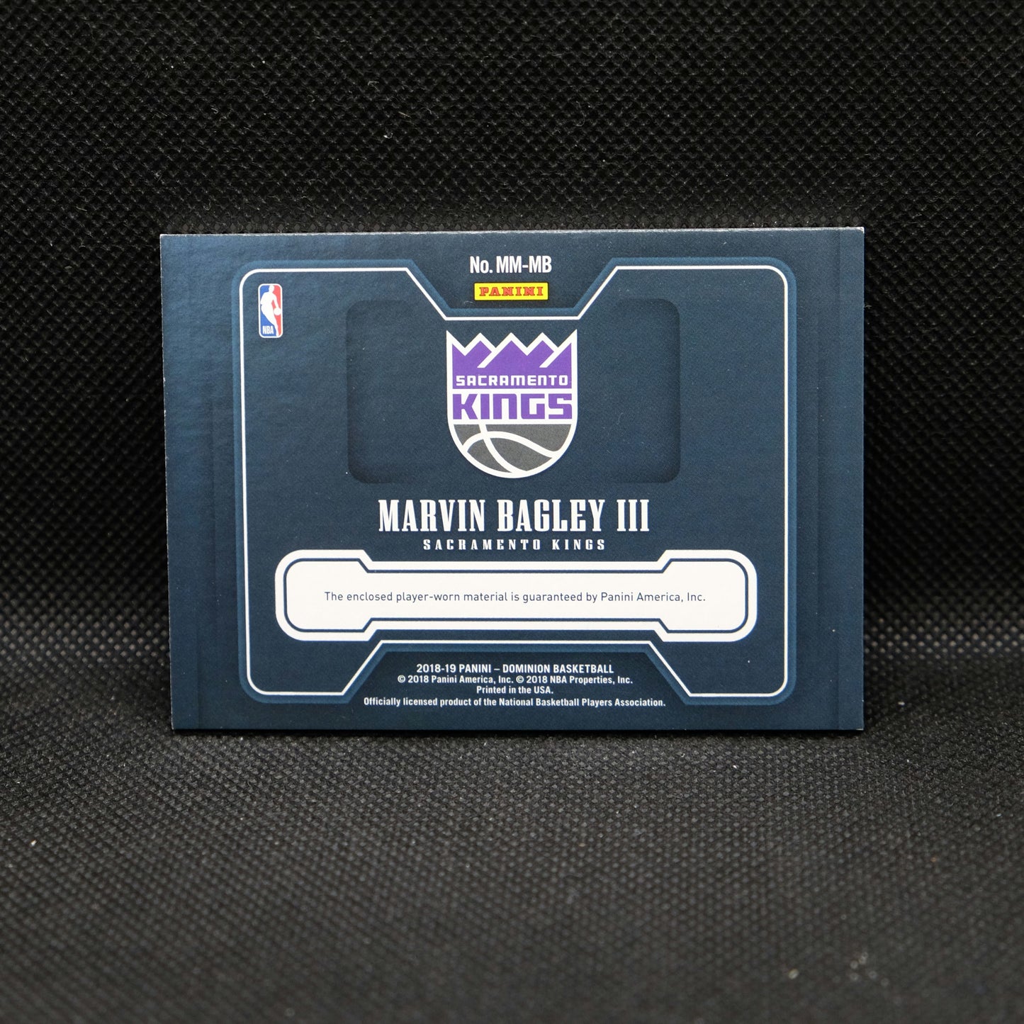 2018-19 Marving Bagley III Dominion Mammoth Materials RC /75