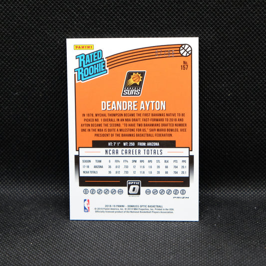 2018-19 DeAndre Ayton Donruss Optic Rated Rookie Purple Fast Break Rookie /95