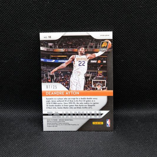 2018-19 DeAndre Ayton Mosaic #18 Camo Mosaic /25 Rookie Card