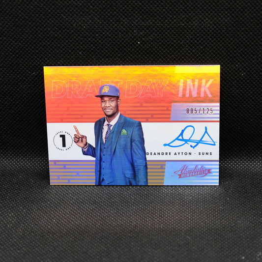 2018-19 DeAndre Ayton Absolute Draft Day Ink /125 Rookie Autograph