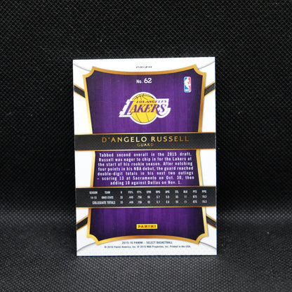 2015-16 D'Angelo Russell Select #62 Silver Prizm Rookie Card