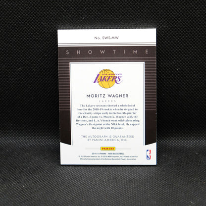 2018-19 Moritz Wagner Noir Showtime SWS-MW Autograph /99