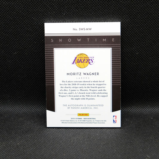 2018-19 Moritz Wagner Noir Showtime SWS-MW Autograph /99