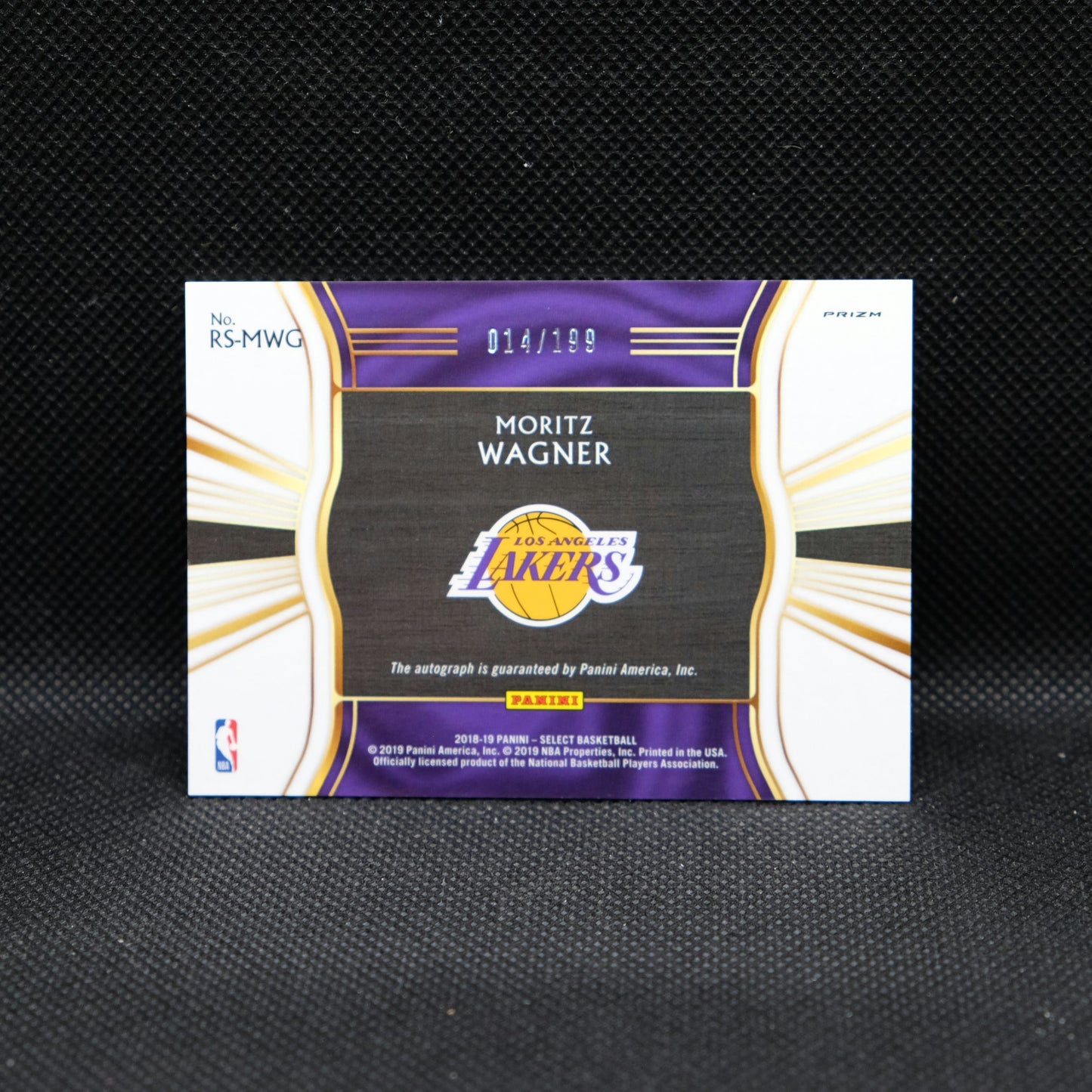 2018-19 Moritz Wagner Select Rookie Signatures Silver Prizm /199 RC