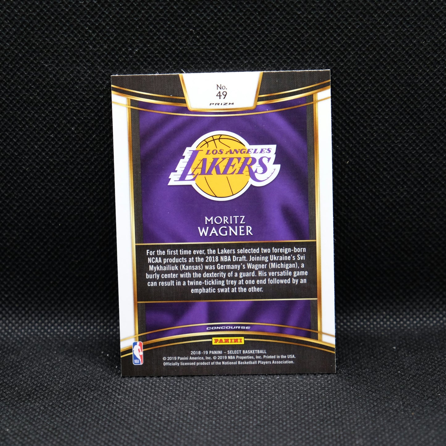 2018-19 Moritz Wagner Select #49 Silver Concourse Prizm RC (#1)