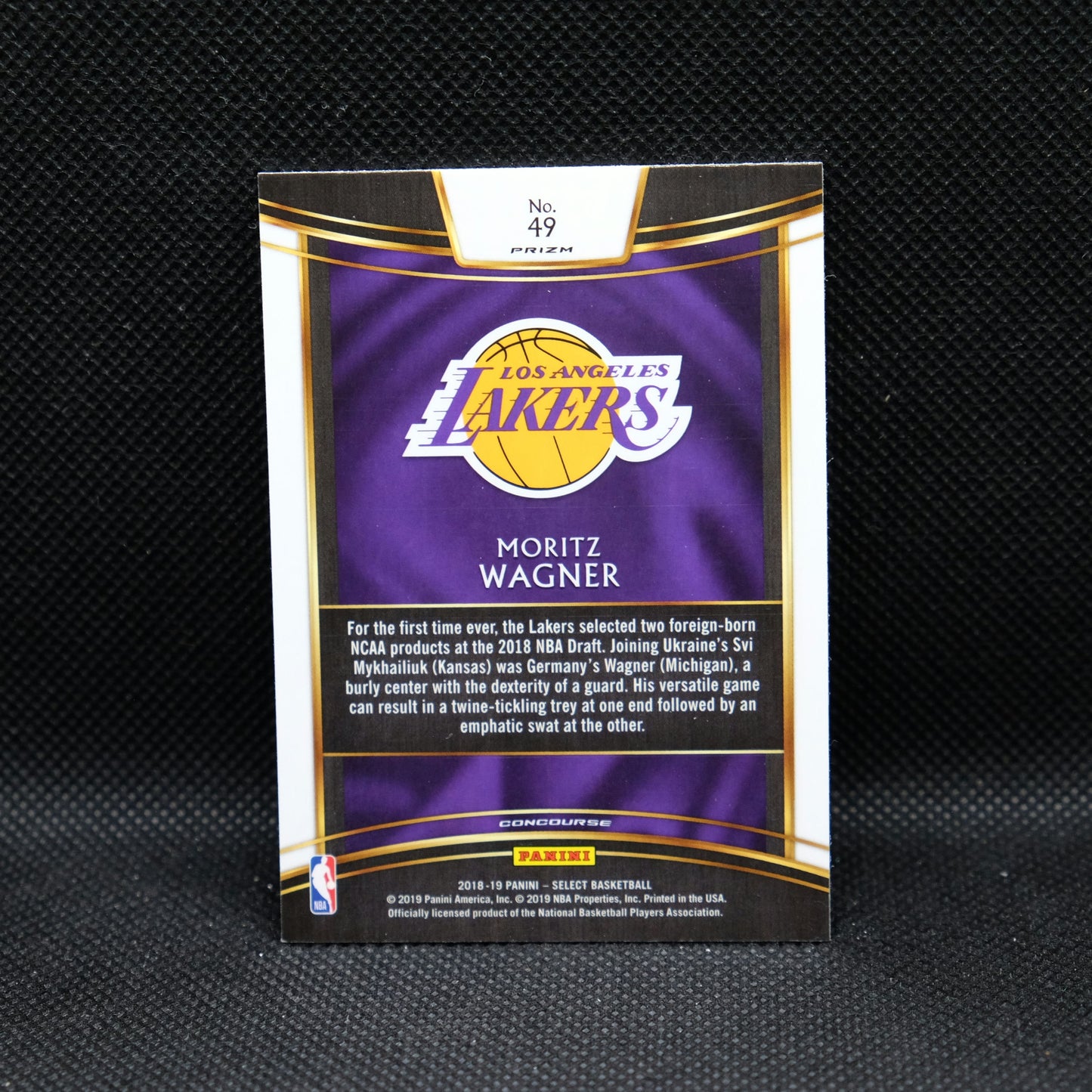 2018-19 Moritz Wagner Select #49 Silver Concourse Prizm RC (#3)