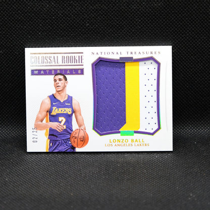 2017-18 Lonzo Ball National Treasures Colossal Rookie Materials /25