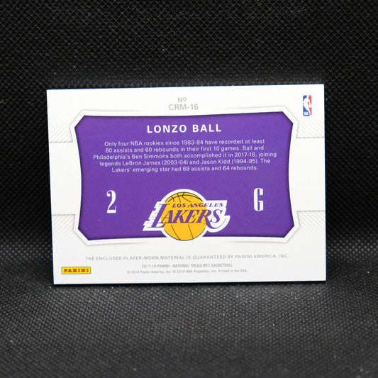 2017-18 Lonzo Ball National Treasures Colossal Rookie Materials /25