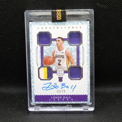 2017-18 Lonzo Ball Cornerstones Rookie Patch Auto /75