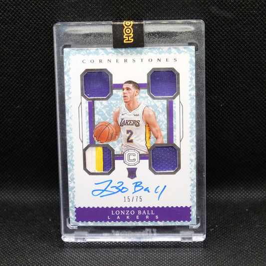 2017-18 Lonzo Ball Cornerstones Rookie Patch Auto /75