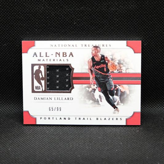 2018-19  Damian Lillard National Treasures All NBA Materials /99